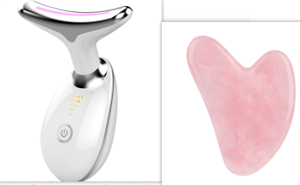 Thermal Neck Lifting And Tighten Massager Electric Microcurrent  LED Photon Face Beauty Device