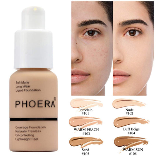 Corrector de control de aceite mate suave Phoera® Full Coverage Foundation