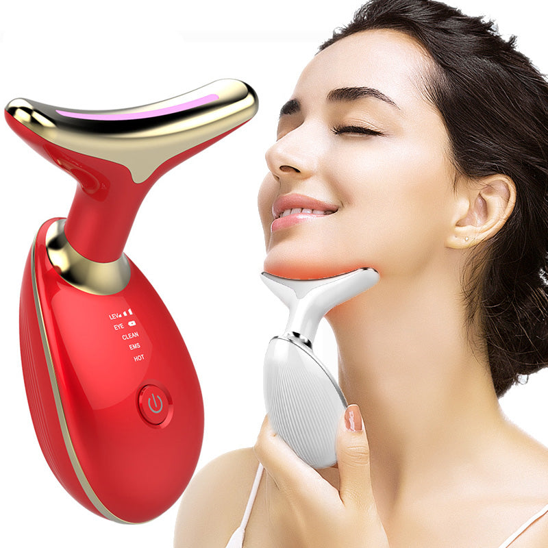 Thermal Neck Lifting And Tighten Massager Electric Microcurrent  LED Photon Face Beauty Device